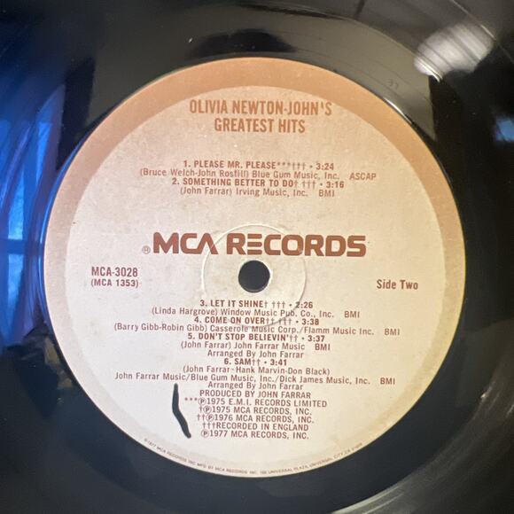Olivia Newton John's Greatest Hits Vinyl LP Record Album 1977 MCA Records - Picture 6 of 7